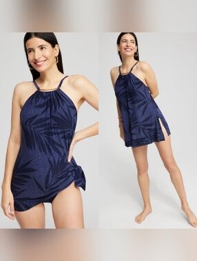 Magicsuit Kismet Parker Swim Halter Beach Tropical One Piece Swimsuit Dress 8